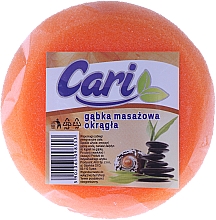 Badeschwamm rund orange-weiß - Cari — Bild N1