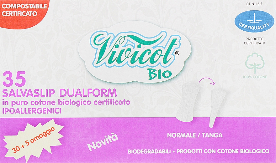 Hygiene-Slipeinlagen 20 St. 35 St. - Vivicot Bio Dualform Liners — Bild N2