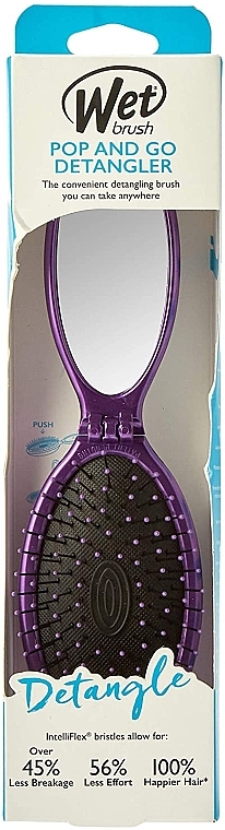 Haarbürste violett - Wet Brush Pop & Go Detangler Hair Brush Purple — Bild N1