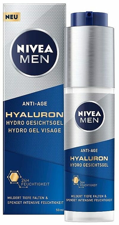 Feuchtigkeitsspendendes Anti-Aging-Gesichtsgel - Nivea Men Anti-Age Hyaluron Hydro Gel — Bild N1