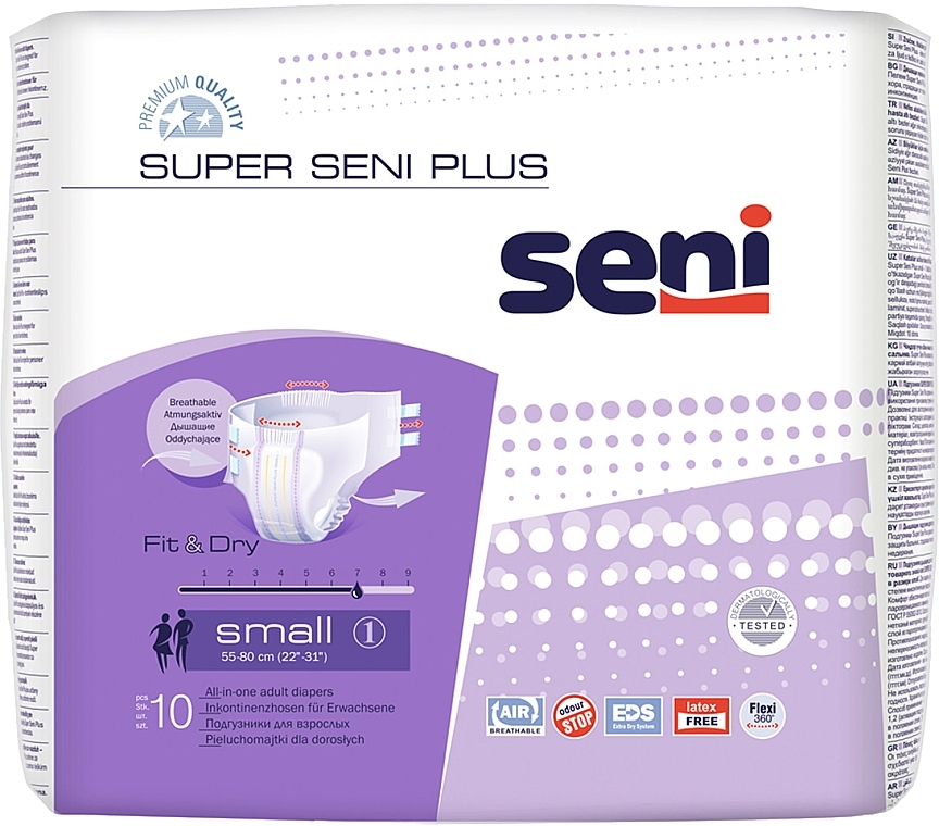 Windeln für Erwachsene Super Seni Plus - Seni Smal 1 Fit & Dry  — Bild N2