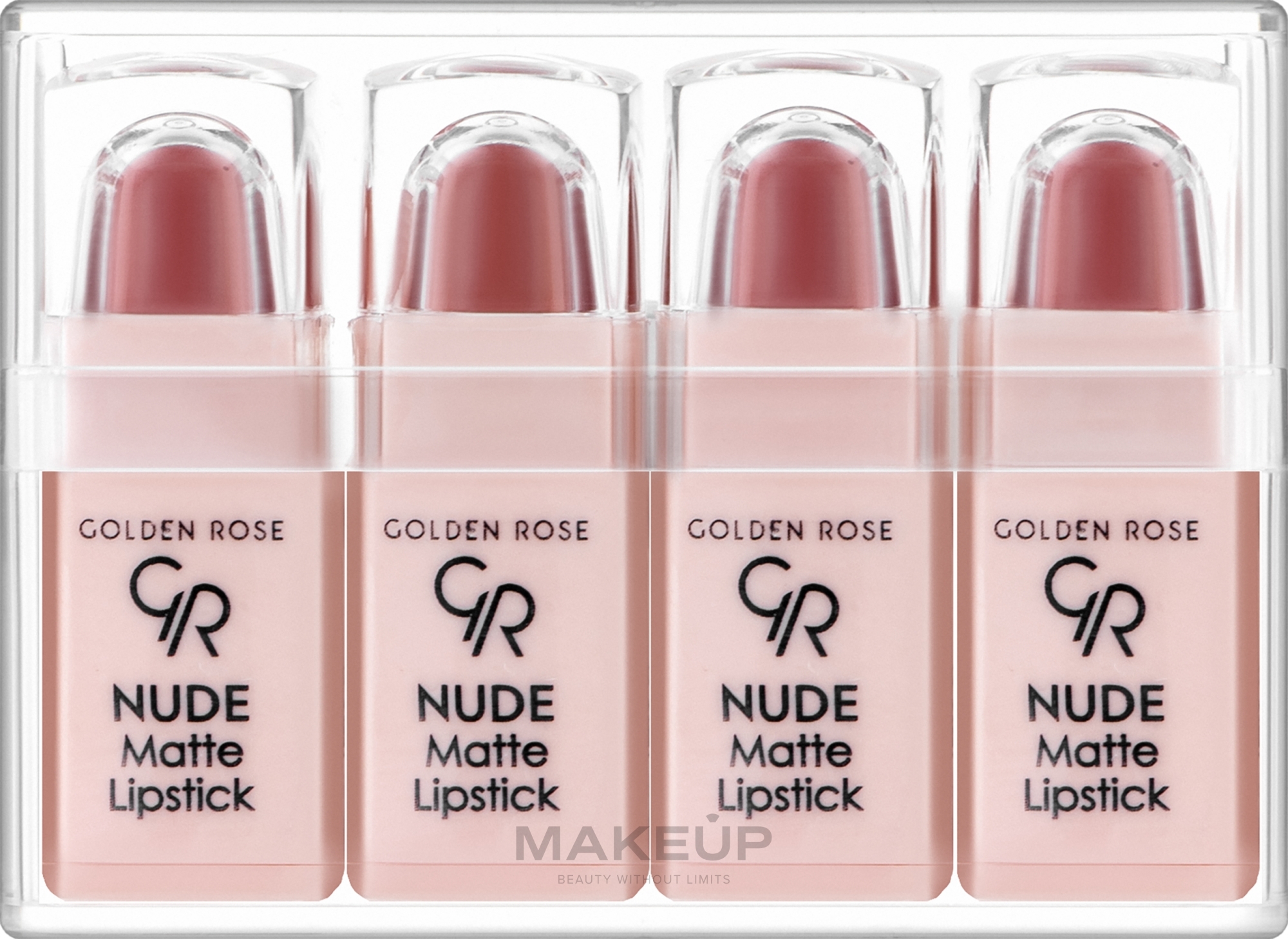 Make-up Set ( Matter Lippenstift 4 St.) - Golden Rose Nude Matte Lipstick  — Bild 4 St.