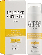 Gesichtscreme mit Hyaluronsäure und Schneckenschleimextrakt für die Nacht - Elenis Primula Hyaluronic Acid&Snail — Bild N2