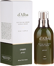 Düfte, Parfümerie und Kosmetik Reparierende und seboregulierende Gesichtscreme mit Peptiden - D'Alba Peptide No-Sebum Repair Cream
