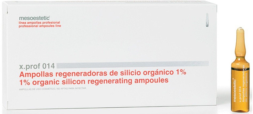 Präparat für die Mesotherapie Organisches Silikon 1% - Mesoestetic X.prof 014 Organic Silicion 1% — Bild N2