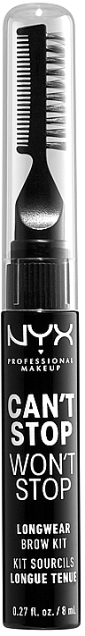 3in1 Augenbrauen Make-up - NYX Professional Makeup Can't Stop Won't Stop Longwear Brow Kit — Bild N1