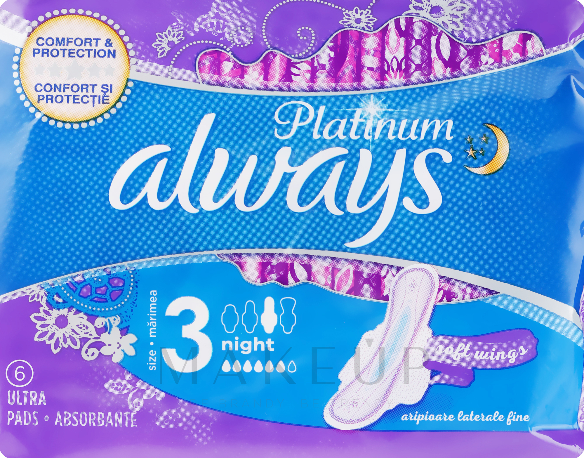 Damenbinden für die Nacht 6 St. - Always Platinum Ultra Night — Bild 6 St.