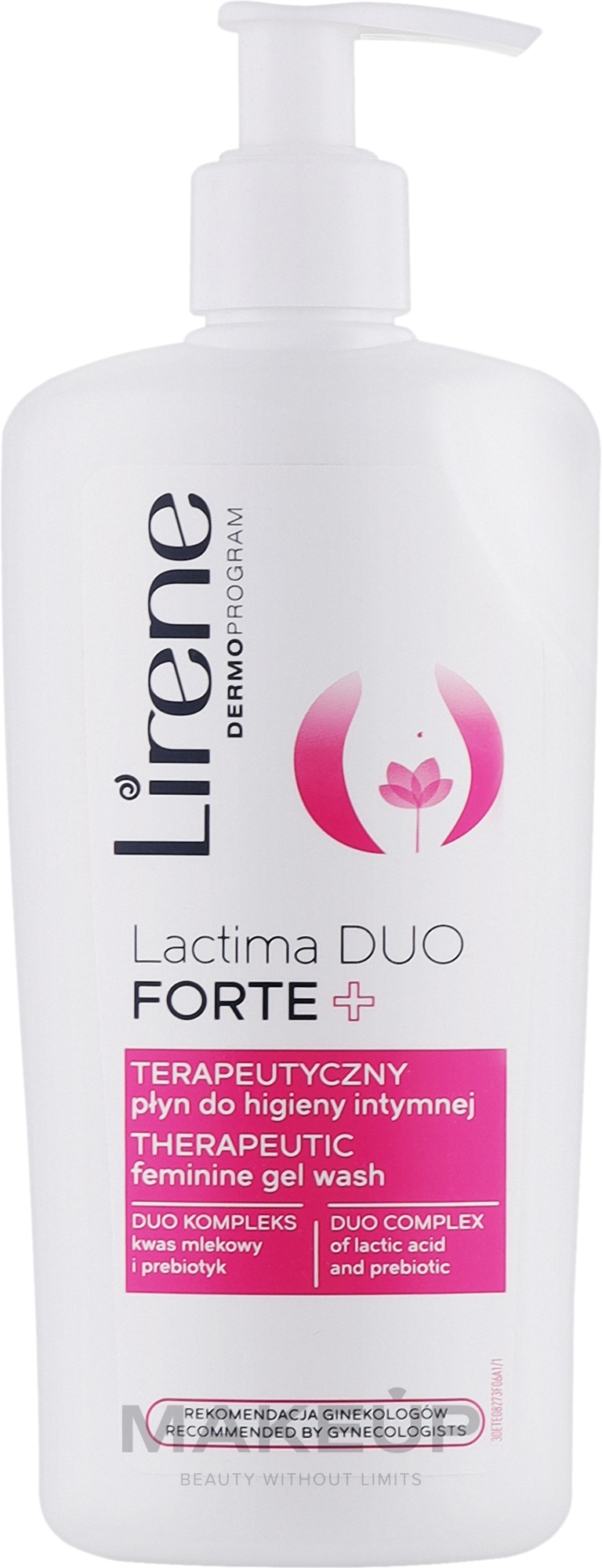 Gel für die Intimhygiene - Lirene Dermo Program Lactima Duo Forte+ — Bild 300 ml