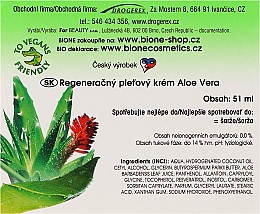 Regenerierende Gesichtscreme mit Aloe Vera - Bione Cosmetics Aloe Vera Regenerative Facial Cream — Bild N3