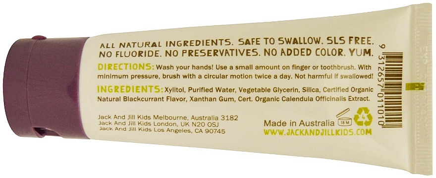 Natürliche Kinderzahnpasta mit schwarzem Johannisbeergeschmack - Jack N' Jill Natural Toothpaste Blackcurrant — Bild N2