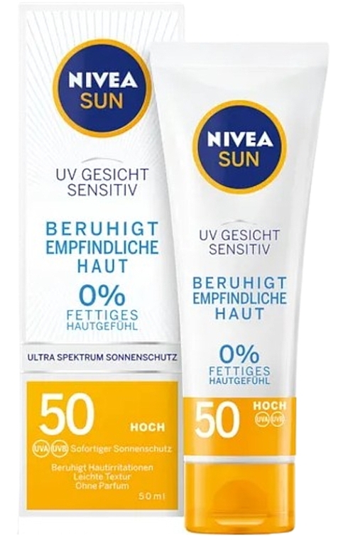 Sonnencreme fürs Gesicht - NIVEA Sun UV Face Sensitive SPF 50 — Bild N1