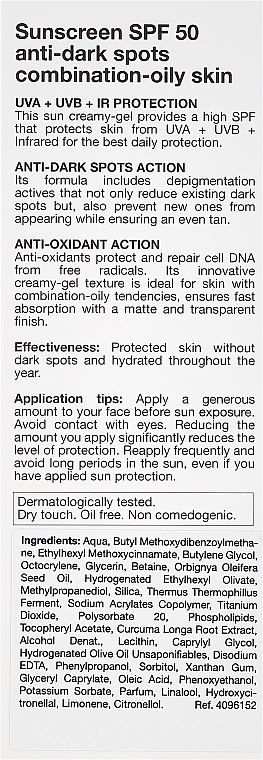 Sonnenschutzgel-Creme gegen Pigmentflecken für gemischte und fettige Gesichtshaut SPF 50 - Bella Aurora Sunscreen Gel Oily Skin SPF 50 — Bild N3