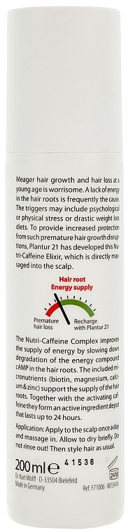 Pflegendes Haarelixier gegen Haarausfall mit Koffein - Plantur Nutri Coffeine Elixir — Foto N2
