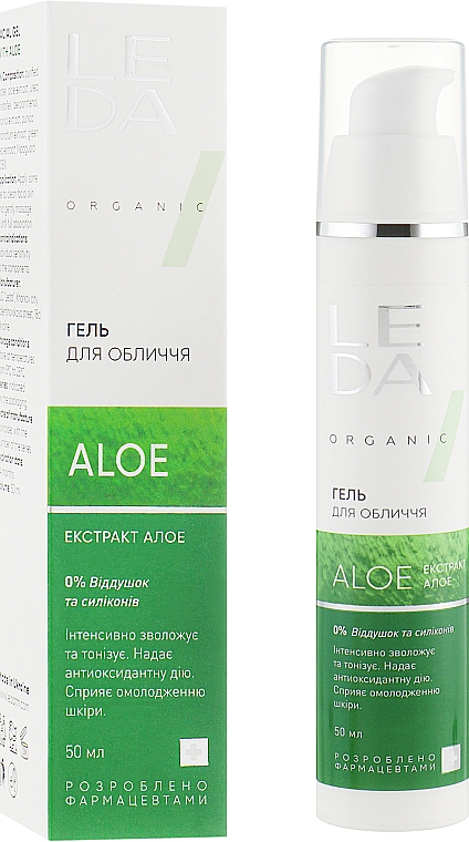 Feuchtigkeitsspendendes und erfrischendes Gesichtsgel mit Aloe-Extrakt - Leda Aloe Facial Gel — Bild N2