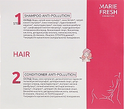 Haar- und Gesichtspflegeset - Marie Fresh Cosmetics Travel Set For Every Day (Reinigungsschaum 50ml + Gesichtstoner 50ml + Haarshampoo 50ml + Conditioner 50ml + Gesichtscreme 5ml) — Bild N3