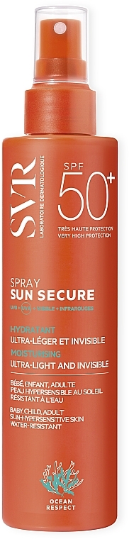 Feuchtigkeitsspendendes Sonnenschutzlotion-Spray für Kinder und Erwachsene SPF 50+ - SVR Sun Secure Biodegradable Spf50 — Bild N1