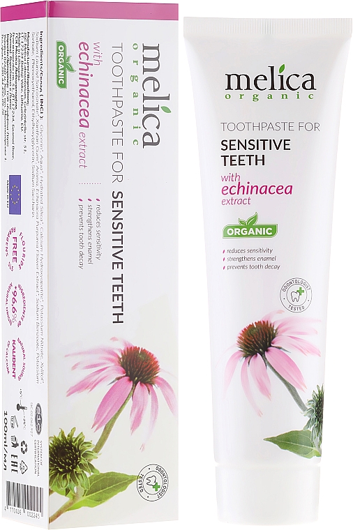 Zahnpasta für empfindliche Zähne mit Echinacea-Extrakt - Melica Organic Sensitive Teeth — Bild N1