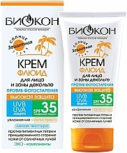 Creme-Fluid für Gesicht und Dekolleté gegen Pigmentflecken und Lichtalterung der Haut SPF 35 - Biokon Sonnenschutz-Serie — Bild N1