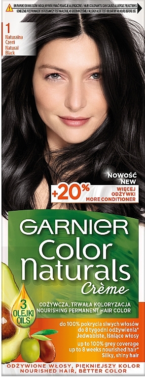Garnier Color Naturals - Langanhaltende Creme-Haarfarbe mit drei Ölen