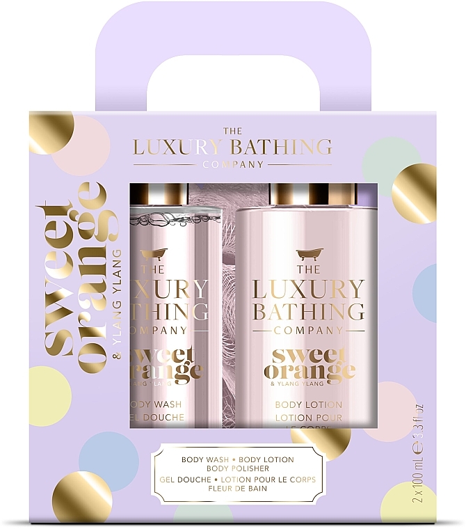 Set - Grace Cole The Luxuty Bathing Sweet Orange & Ylang Ylang (sh/gel/100ml + b/lot/100ml + sponge/1pc) — Bild N1