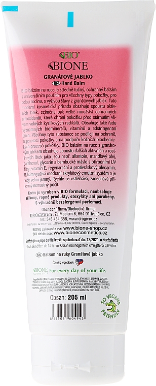 Handbalsam Granatapfel - Bione Cosmetics Pomegranate Hand Ointment With Antioxidants — Bild N2