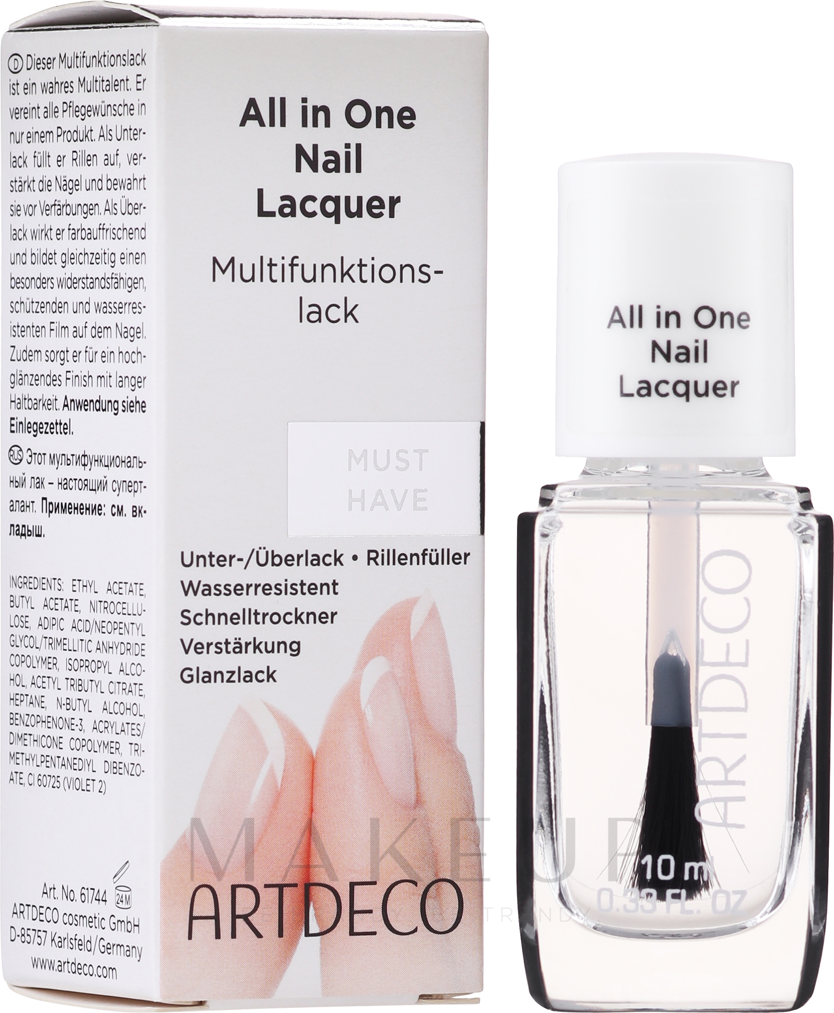 Multifunktionaler Nagellack - Artdeco All In One Nail Lacquer — Bild 10 ml