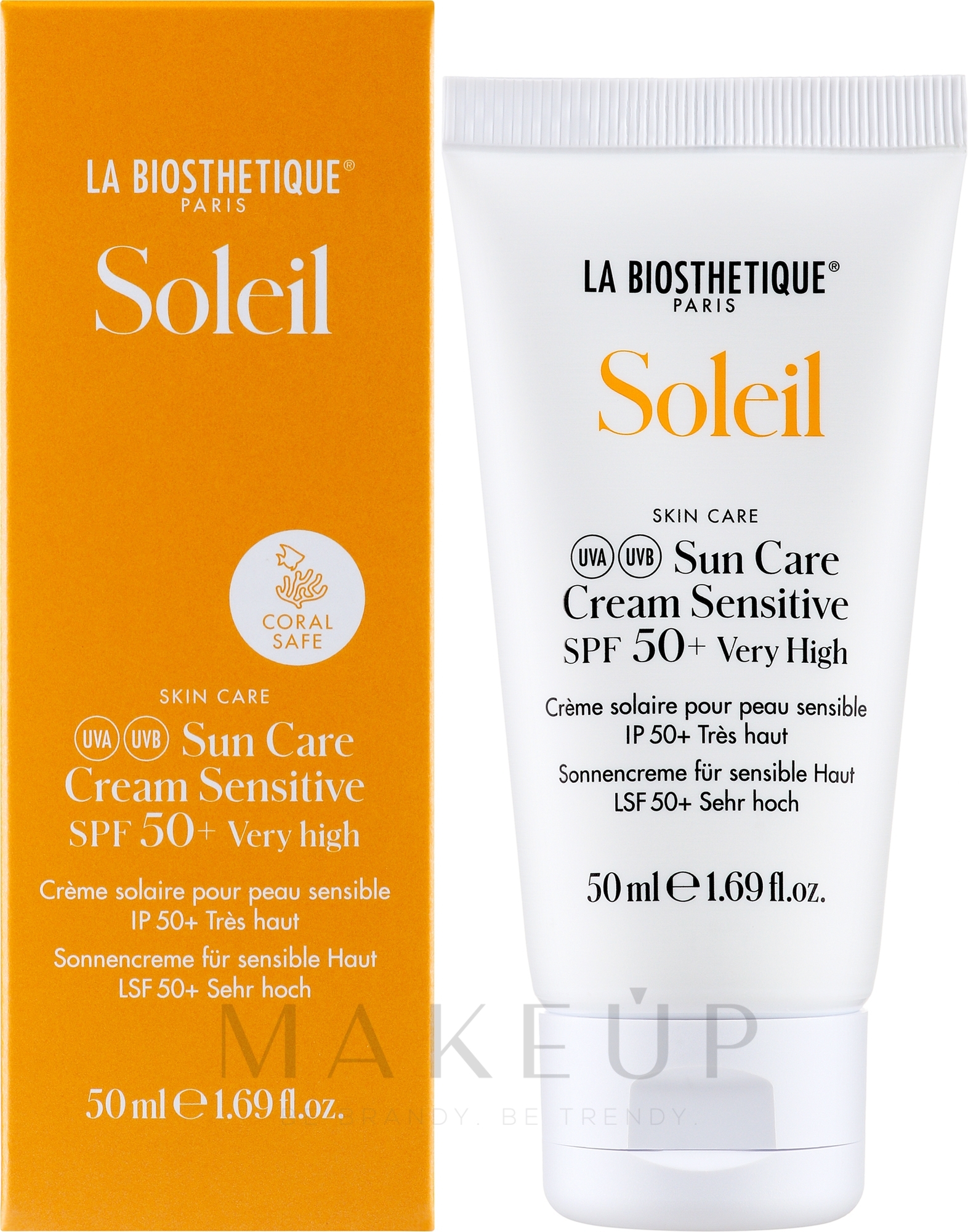 Sonnenschutzcreme für empfindliche Haut - La Biosthetique Soleil Sun Care Cream Sensitive SPF 50+ — Bild 50 ml