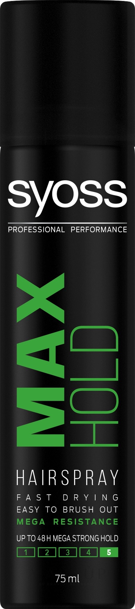 Haarspray "Max Hold" Mega starker Halt - Syoss Styling Max Hold — Bild 75 ml
