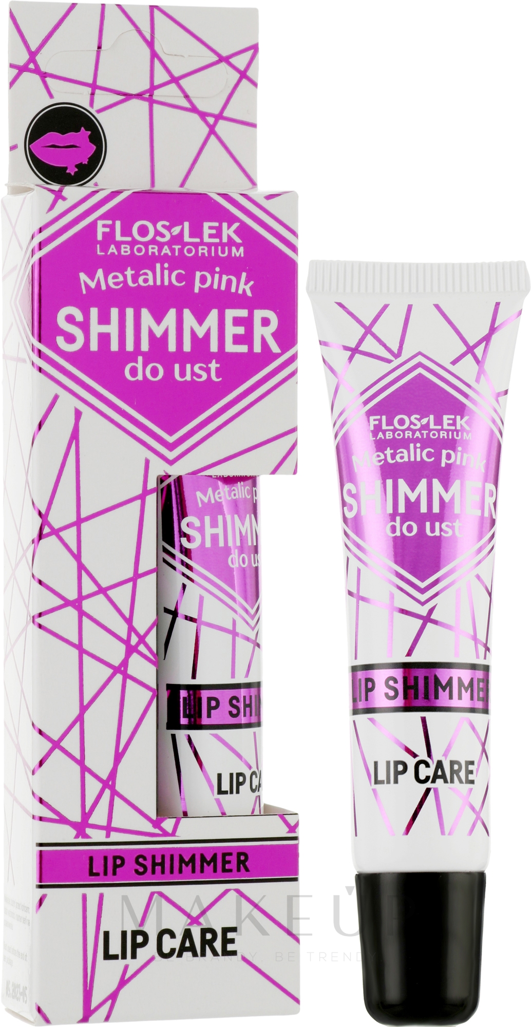 Lippenschimmer - Floslek Lip Care Shimmer Metalic Pink — Bild 10 g