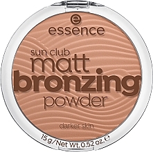 Düfte, Parfümerie und Kosmetik Bronzepuder - Essence Sun Club Matt Bronzing Powder
