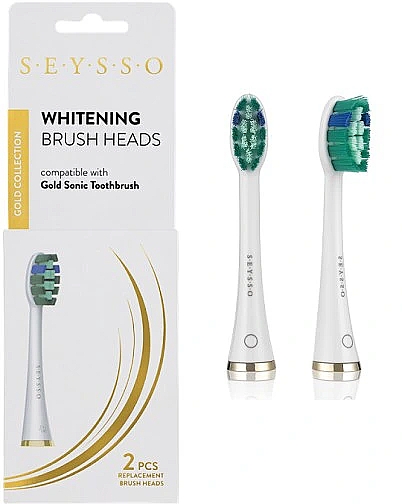 Zahnbürstenkopf für elektrische Zahnbürste 2 St. - Seysso Gold Whitening Brush Heads White — Bild N1