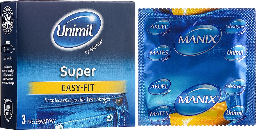 Kondome Super Easy-Fit 3 St. - Unimil Super — Bild N1