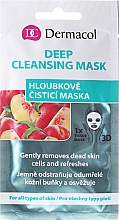 Düfte, Parfümerie und Kosmetik Reinigende Tuchmaske mit Pfirsichextrakt - Dermacol 3D Deep Cleansing Mask