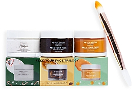 Gesichtspflegeset - Makeup Revolution Skincare x Jake Jamie Christmas Face Mask Trio Set (Gesichtsmaske 3x50ml + Make-up Pinsel 1 St.) — Bild N1