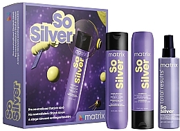 Düfte, Parfümerie und Kosmetik Set - Matrix Total Results So Silver (shmp/300ml + cond/300ml + h/spr/200ml)