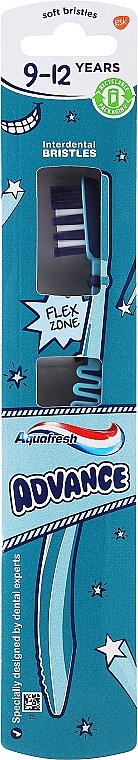 Kinderzahnbürste weich 9-12 Jahre dunkelblau - Aquafresh Advance — Bild N1