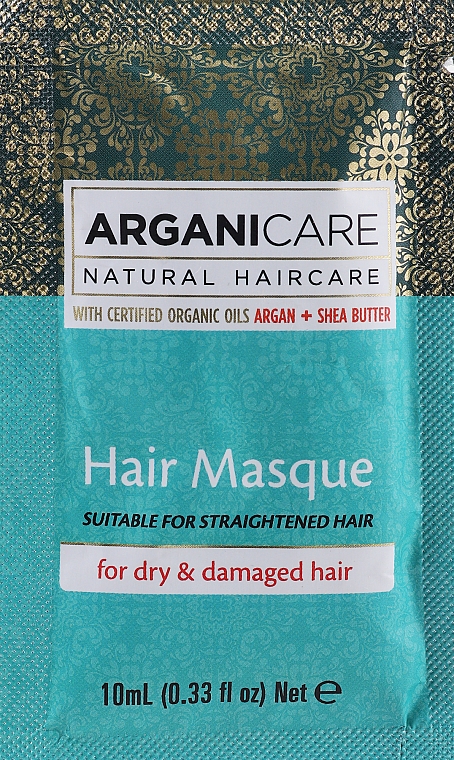 GESCHENK! Maske für trockenes und geschädigtes Haar - Arganicare Argan Oil Hair Masque for Dry Damaged Hair (Probe)  — Bild N1