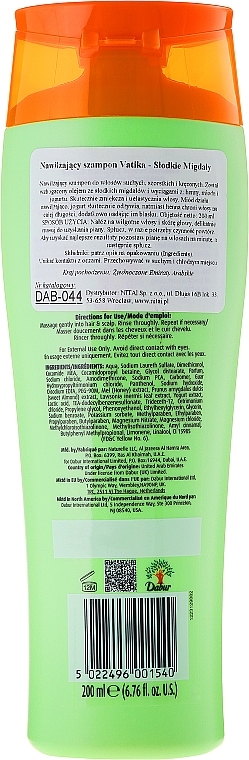 Feuchtigkeitsshampoo für trockenes, widerspenstiges Haar mit Süßmandelöl - Dabur Vatika Sweet Almond Shampoo — Bild N2