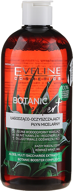Beruhigendes Mizellen-Reinigungswasser 3in1 - Eveline Cosmetics Botanic Expert