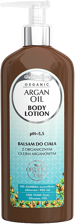 Körperbalsam für trockene und normale Haut mit Arganöl - GlySkinCare Argan Oil Body Lotion — Bild N1