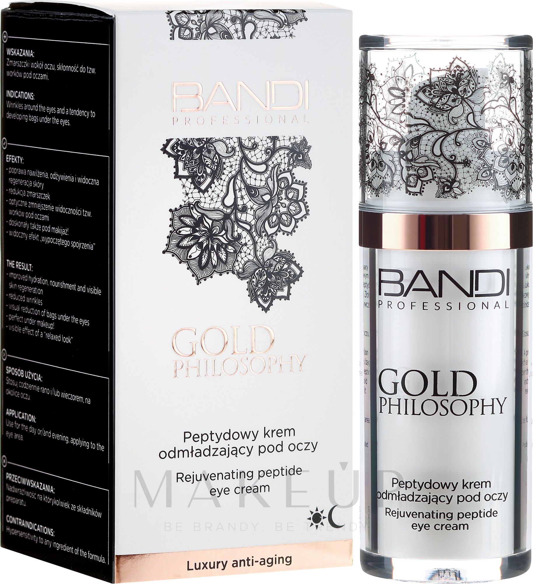 Verjüngende Augenkonturcreme mit Peptiden - Bandi Professional Gold Philosophy Rejuvenating Peptide Eye Cream — Bild 30 ml