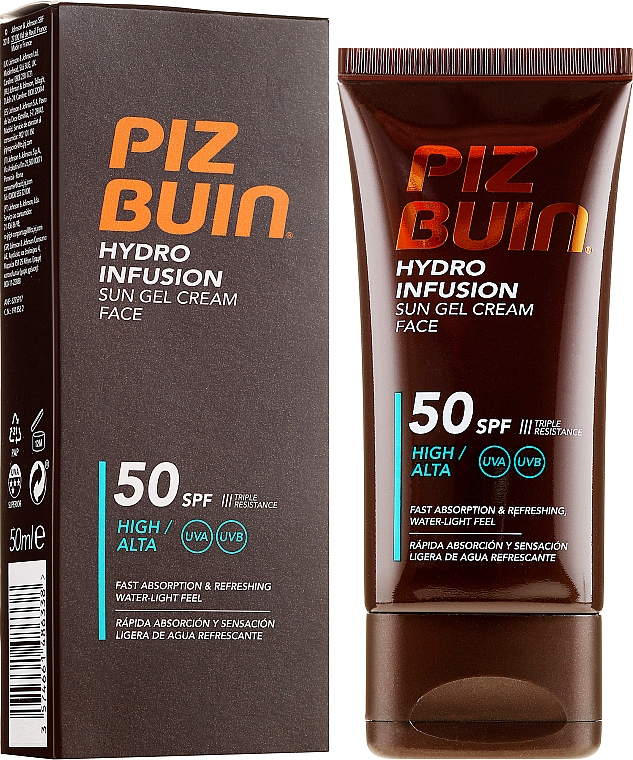 Sonnenschutzendes und wasserfestes Cremegel für das Gesicht SPF 50 - Piz Buin Hydro Infusion SPF 50 — Bild N1