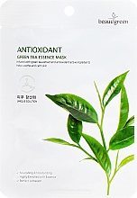 Düfte, Parfümerie und Kosmetik Tuchmaske mit grünem Tee - Beauugreen Antioxidant Green Tea Essence Mask