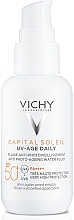Düfte, Parfümerie und Kosmetik Sonnenschutzfluid für das Gesicht mit Peptiden, Niacinamid und vulkanischem Wasser SPF 50+ - Vichy Capital Soleil UV-Age Daily