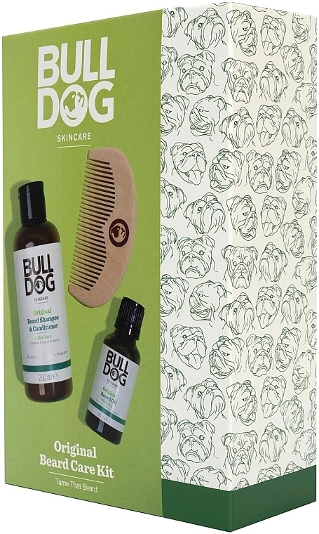 Set - Bulldog Skincare Original Beard Care Kit (bearg/shmp/200ml + bearg/oil/30ml + comb) — Bild N3