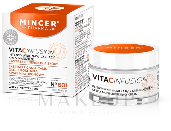 Feuchtigkeitsspendende Gesichtscreme - Mincer Pharma Vita C Infusion 601 Moisturizing Face Cream — Bild 50 ml