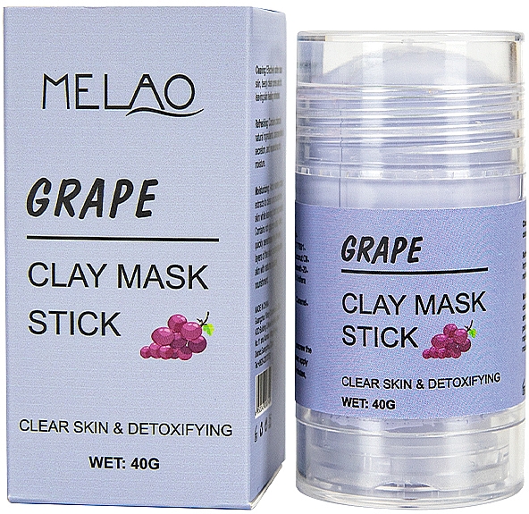 Reinigende und entgiftende Gesichtsmaske in Stick mit Trauben - Melao Grape Clay Mask Stick — Bild N1