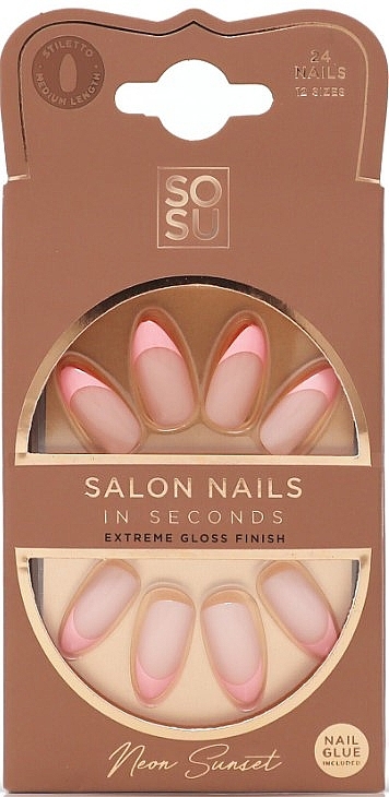 Falsche Nägel - Sosu by SJ Salon Nails In Seconds Neon Sunset — Bild N1