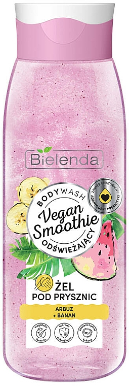 Duschgel-Creme mit Wassermelone und Banane - Bielenda Vegan Smoothie Shower Gel — Bild N1