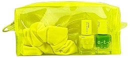 Set- Inuwet Yellow Neon Beauty Mania Kit (Nagellack/5 ml * 2 + Haargummi/1 St. + Kosmetiktasche/1 St.) — Bild N1